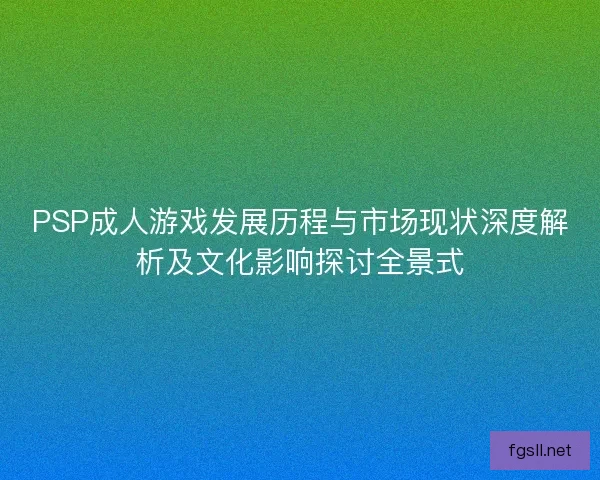PSP成人游戏发展历程与市场现状深度解析及文化影响探讨全景式